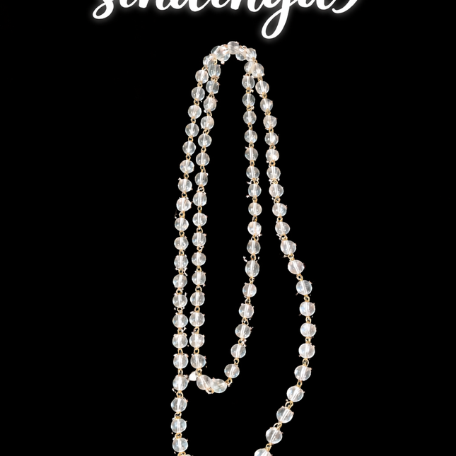 Pure Sphatik Mala with Copper Capping and Copper Linking- Meditation & Pooja