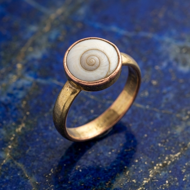 Gomati Chakra Ring  - Brass