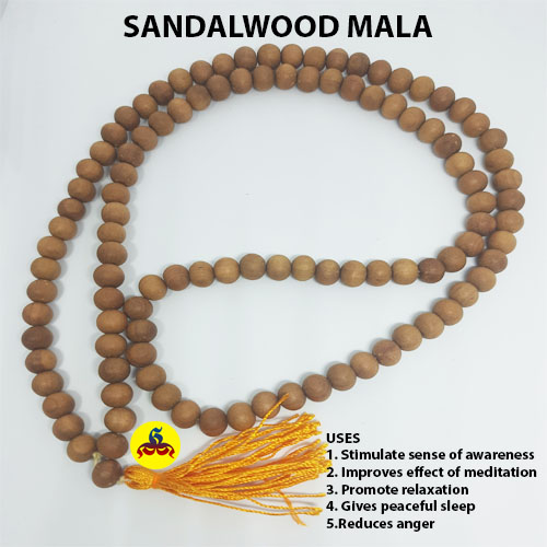 Sandalwood mala 108 beads buddhist mala beads japa mala beads